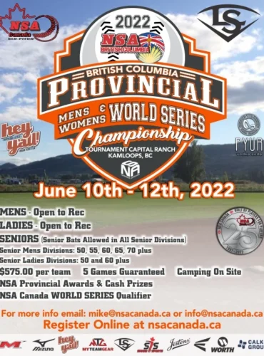 2022 NSA British Columbia Men’s and Women’s Provincial Championships – June 10-12, 2022