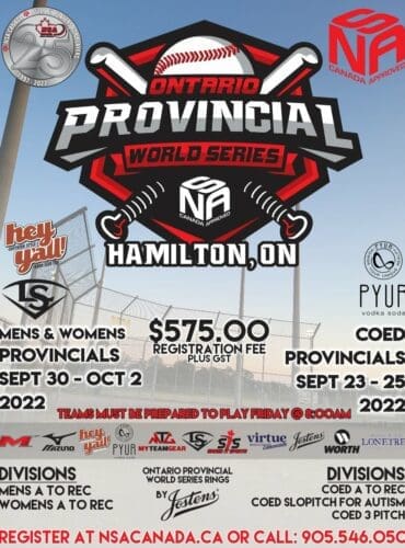 2022 NSA Ontario Men’s & Women’s Provincial Championships – Sept.30 – Oct.02, 2022