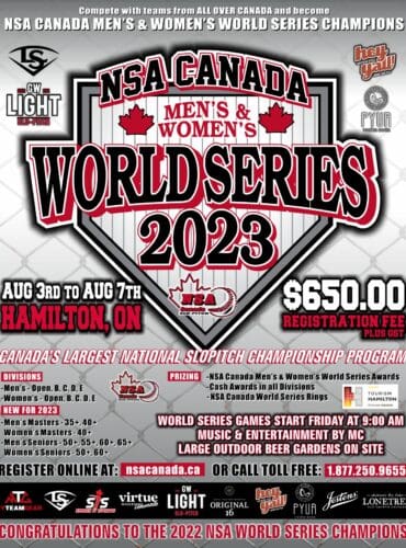 NSA Canada World Series Men’s and Women’s Championships – Aug.03-07, 2023