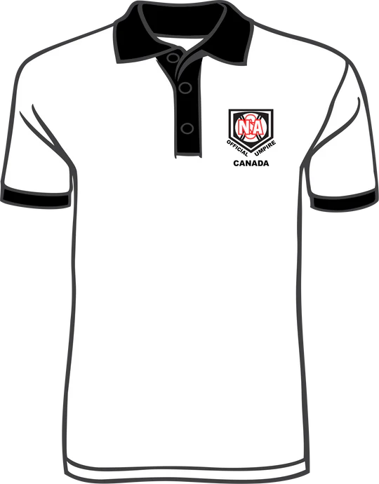NSA Canada White Official Ump Polo NSA Canada