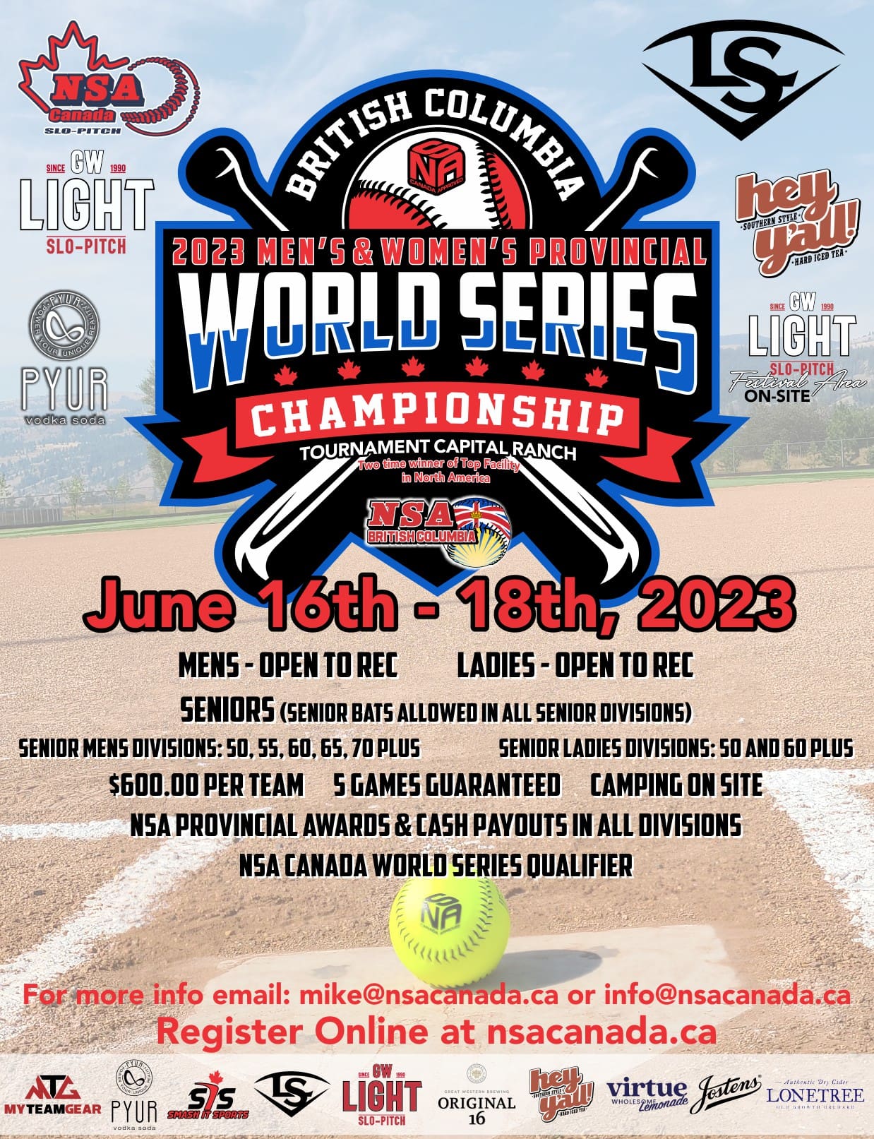 2023 BC Provincial Men's and Women's Championships June 1618, 2023
