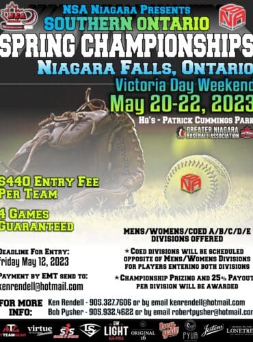 NSA Niagara Southern Ontario Spring Championships – May 20-23, 2023